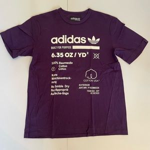 Adidas built for a purpose T-shirt purple size M